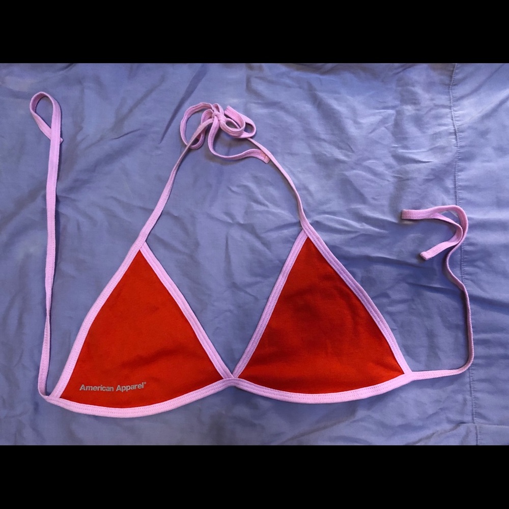 American apparel color blocked bralette